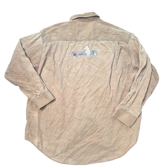Disney Classic Pooh Vintage Cotton Button Down Shirt Embroidered No Size - Picture 2 of 5